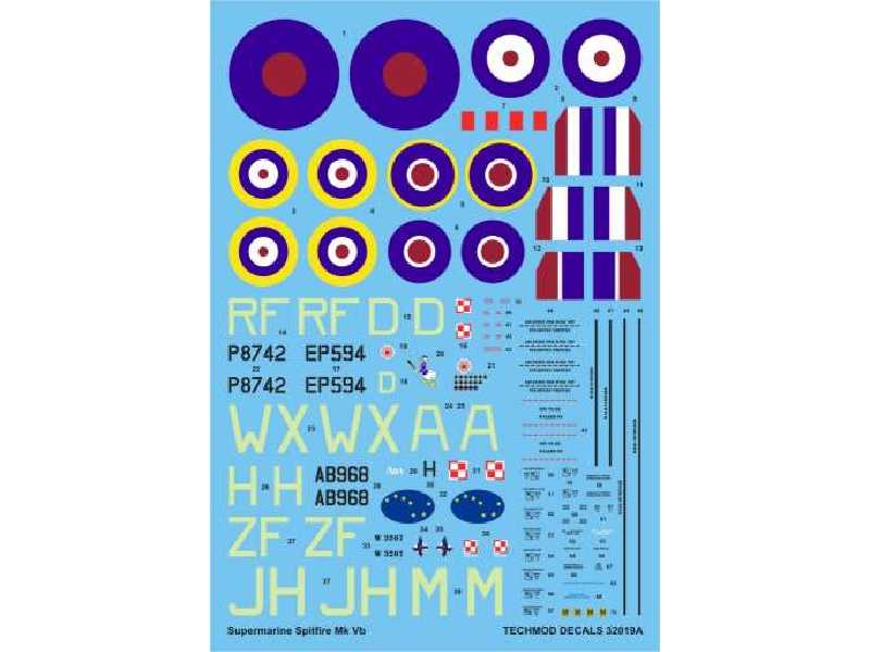 Decal - Supermarine Spitfire Mk VB - image 1 Decal - Supermarine Spitfire Mk VB - image 1