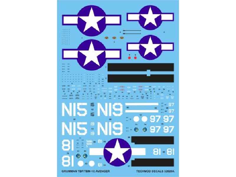 Decal - Grumman TBF-1C Avenger - image 1