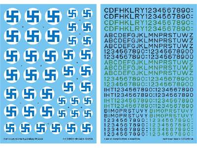 Decal - Finnish Air Force Swastikas and Serials 1934-44 - image 1