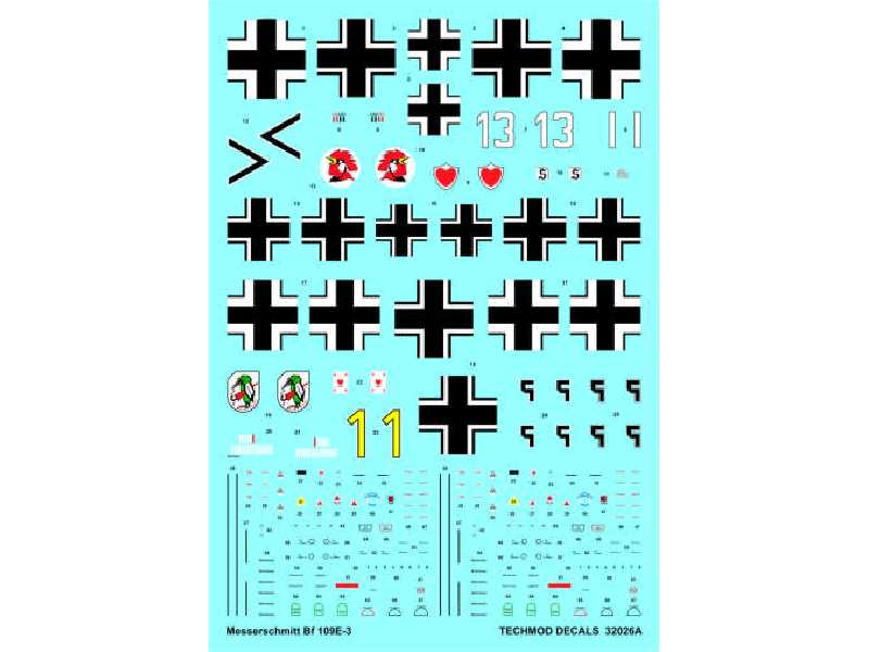 Decal - Messerschmitt Bf 109E-3 - image 1