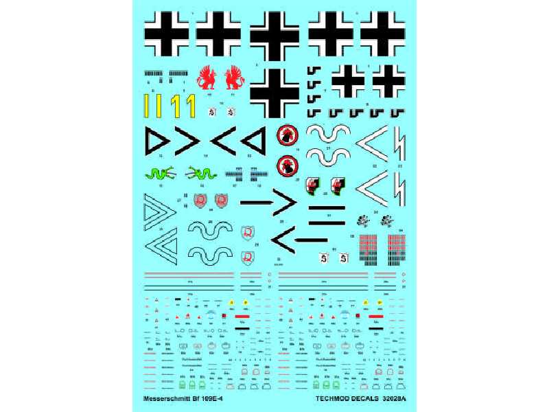 Decal - Messerschmitt Bf 109E-4 - image 1 Decal - Messerschmitt Bf 109E-4 - image 1