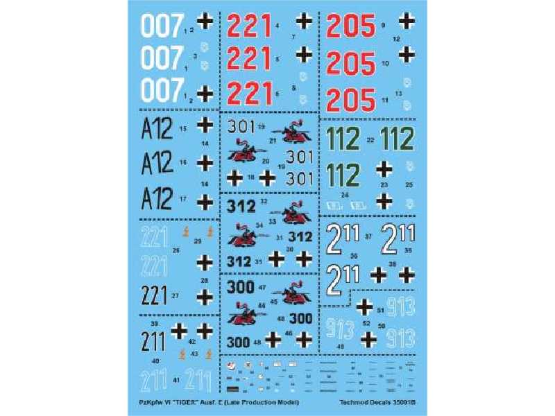 Decal - Pz.Kpfw.VI Tiger Ausf.E (Late Production Model) - image 1