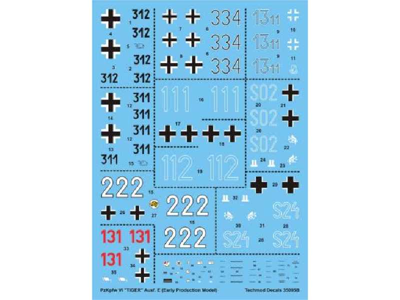 Decal - Pz.Kpfw.VI Tiger Ausf.E (Early Production Model) - image 1