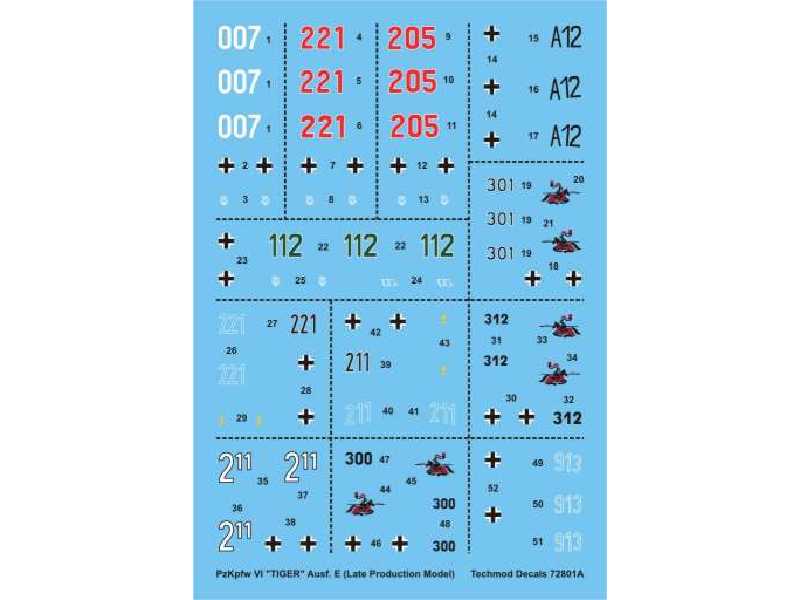 Decal - Pz.Kpfw.VI Tiger Ausf.E (Mid Production Model) - image 1