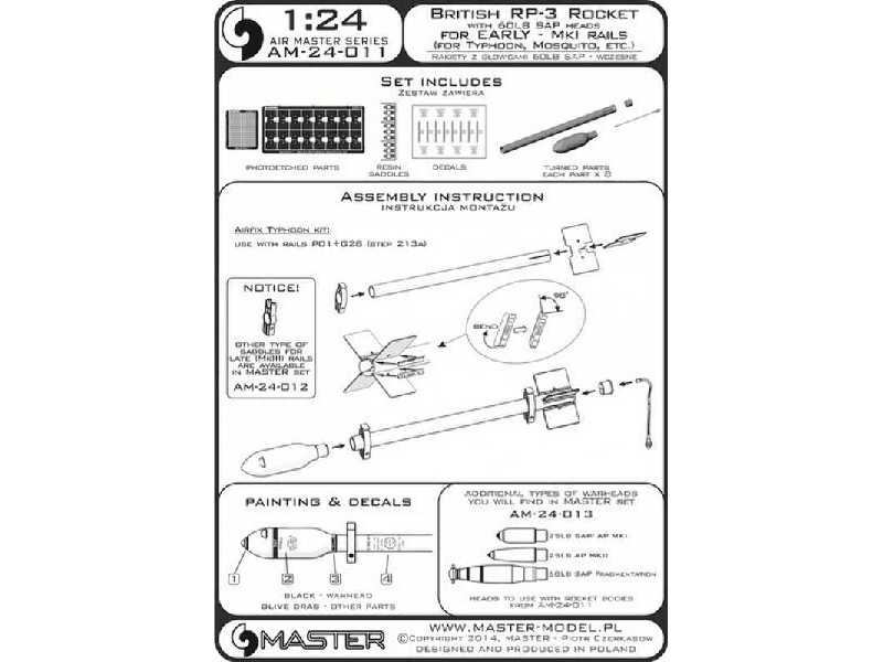 Brytyjskie rakiety RP-3 z głowicami 60LB SAP (8 szt.) - dla wcze - image 1