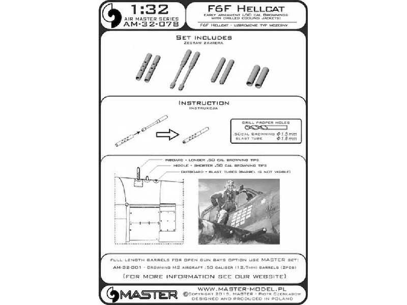 F6F Hellcat - uzbrojenie typ wczesny (km-y Browning .50 cal z pe - image 1