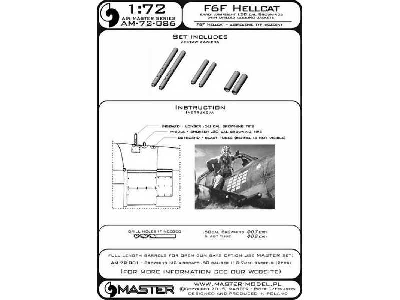 F6F Hellcat - uzbrojenie typ wczesny (km-y Browning .50 cal z pe - image 1