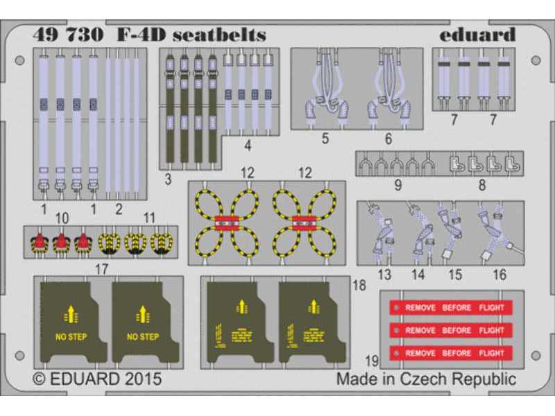 F-4D seatbelts 1/48 - Academy - image 1