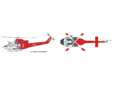 Bell 412 Los Angeles City Fire Dep. w/Paints and Glue - image 4