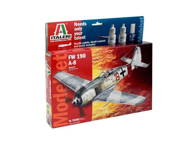 Focke Wulf Fw-190 A-8 w/Paints and Glue - image 1