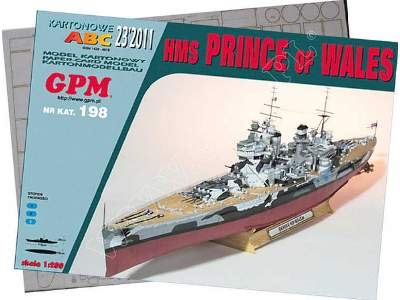 HMS  PRINCE OF WALES komplet model i wręgi - image 1