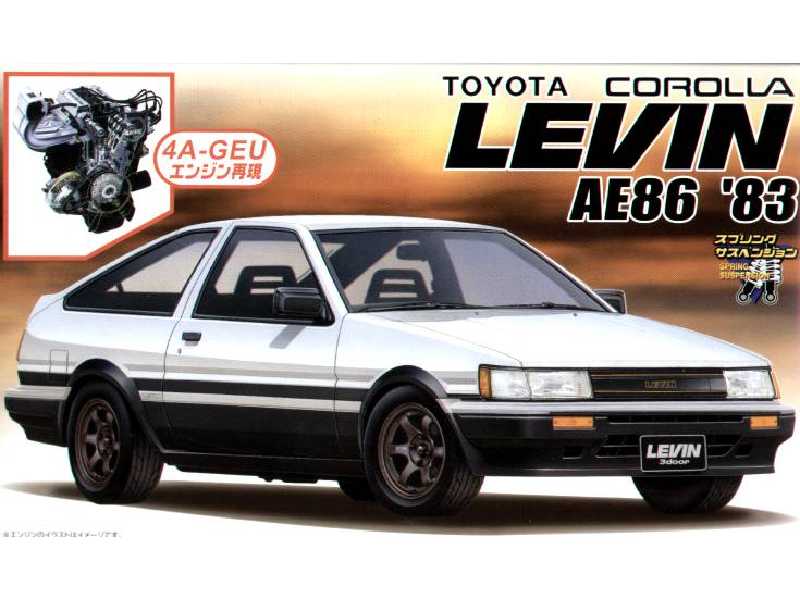 Aoshima 1:24 Scale Toyota TRD AE86 Corolla Levin '83 Model Kit - TRD Body Kit & Accessories