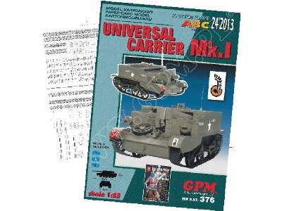 UNIVERSAL CARRIER Mk.I- komplet model i laser - image 1