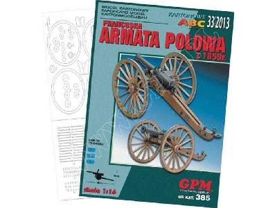 FRANCUSKA ARMATA POLOWA z 1895r-Komplet model i lasery - image 1