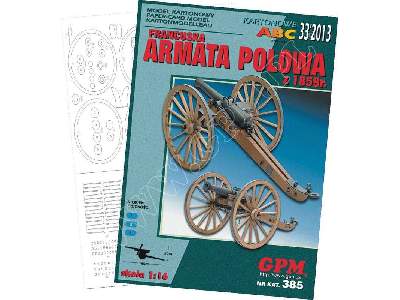 FRANCUSKA ARMATA POLOWA z 1895r-Komplet model i lasery - image 2