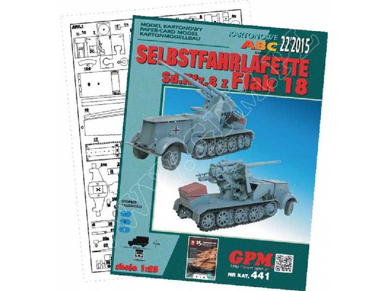 SELBSTFAHRLAFETTE Sd.Kfz 8 z Flak 18t  KOMPLET MODEL GASIENICE I - image 1