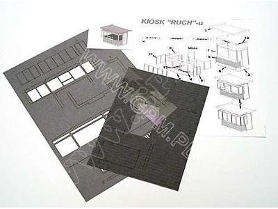 Kiosk RUCH 0 1/45-model wyciety laserem - image 3