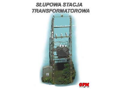 Słupowa stacja TRAFO 0-model wyciety laserem - image 2