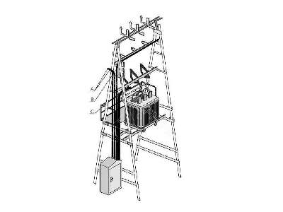 Słupowa stacja TRAFO HO -model wyciety laserem - image 3