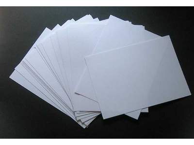 White polystyrene plate 200x330x0.25 - 1 pcs. - image 1