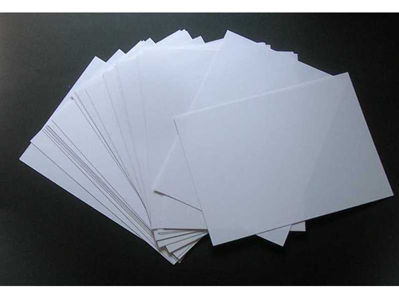 White polystyrene plate 200x330x1.0 - 1 pcs. - image 1