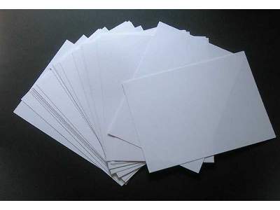 White polystyrene plate 200x330x3.0 - 1 pcs. - image 1