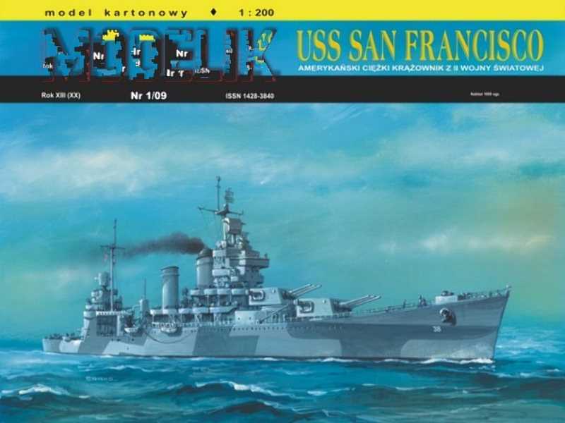USS SAN FRANCISCO amerykański ciężki krążownik z II w. św. - image 1 USS SAN FRANCISCO amerykański ciężki krążownik z II w. św. - image 1
