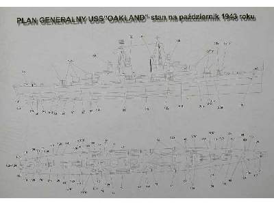 USS OAKLAND amerykański krążownik przeciwlotniczy z II w. świato - image 22