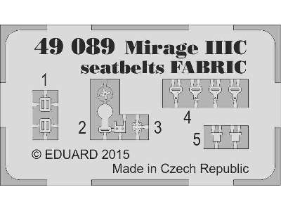 Mirage IIIC seatbelts FABRIC 1/48 - Eduard - image 2
