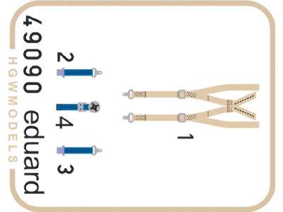 Mirage IIIC seatbelts SUPERFABRIC 1/48 - Eduard - image 1