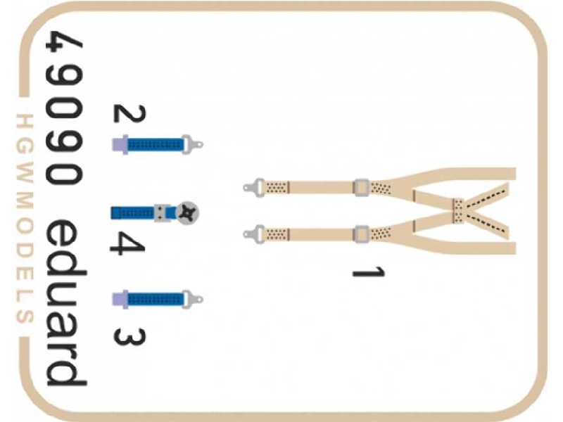 Mirage IIIC seatbelts SUPERFABRIC 1/48 - Eduard - image 1