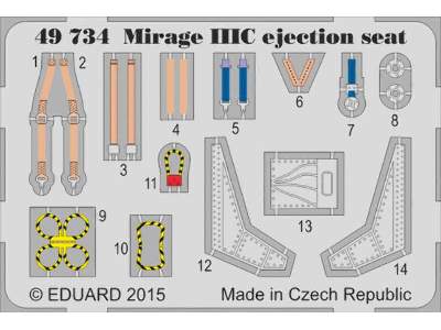 Mirage IIIC ejection seat 1/48 - Eduard - image 1