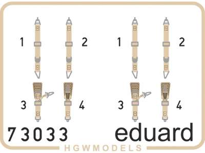 Fw 190A-8 seatbelts SUPERFABRIC 1/72 - Eduard - image 1