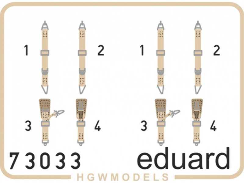 Fw 190A-8 seatbelts SUPERFABRIC 1/72 - Eduard - image 1