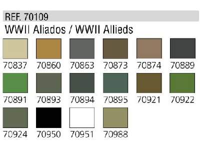 Model Color paint set WWII Allies - 16 units - image 2