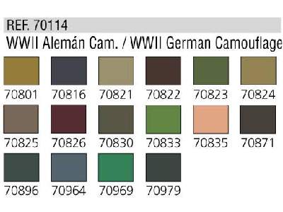 Model Color paint set WWII German Camouflage - 16 units - image 2