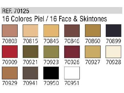 Model Color paint set Face & Skintones - 16 units - image 2