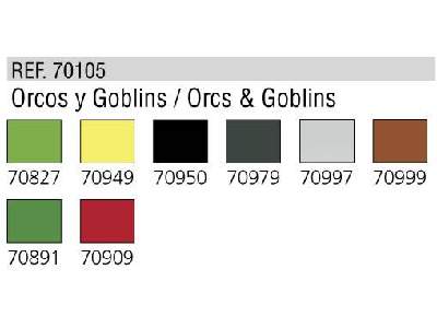 Model Color paint set Orcs & Goblins - 8 units  - image 2