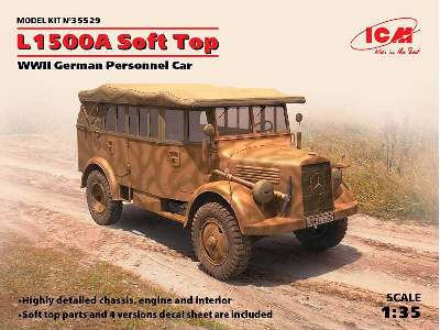 Mercedes L1500A Soft Top, WWII German Personnel Car - image 12