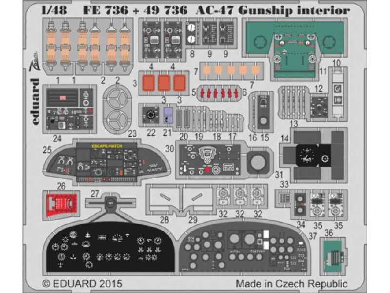 AC-47 Gunship interior S. A. 1/48 - Revell - image 1