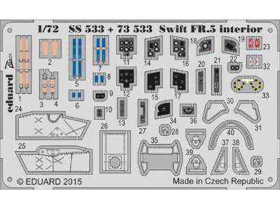 Swift FR.5 interior 1/72 - Airfix - image 1