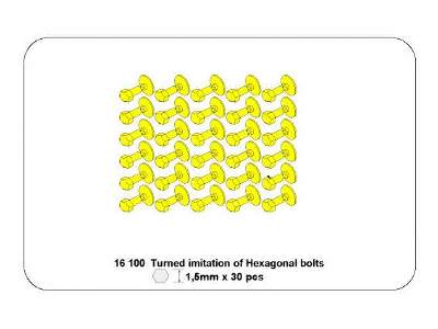 Turned imitation of Hexagon bolts x30 pcs. - image 5