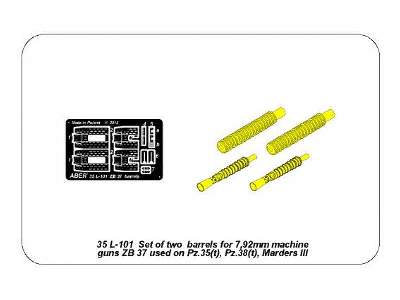 Set of 2 barrels for machine guns ZB 37 used on Pz.35/38(t) tank - image 6