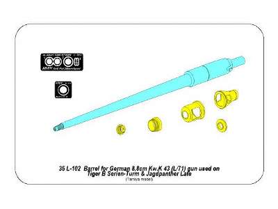 Barrel for German 8,8cm Kw.K 43 (L/71) gun used on Tiger B Serie - image 8