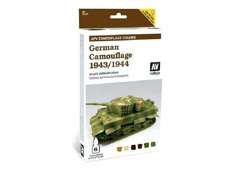 AFV Camouflage Colors -  German Camouflage 1943/1944 - 6 units - image 1