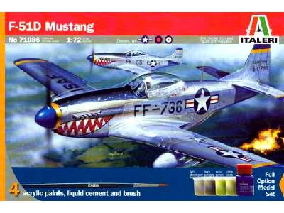 F-51D Mustang w/Paints and Glue  - image 1