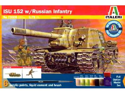 ISU 152 w/Russian Infantry, w/Paints and Glue  - image 1