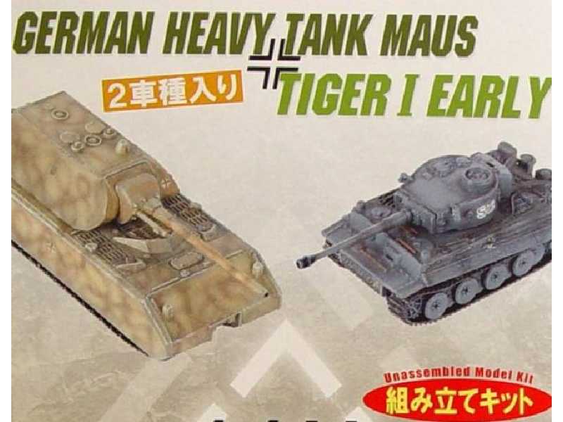 Panzer Korps - German Super Tank Maus + Tiger I Early - 2 models - image 1