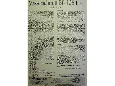 MESSERSCHMITT BF-109 E4 - image 3