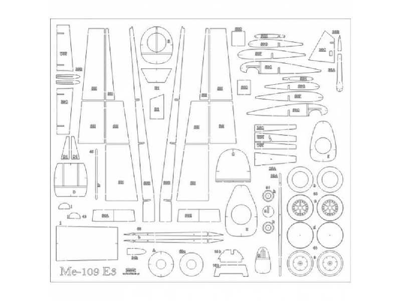 Zestaw Lasrerowy MESSERSCHMITT BF-109 E3 - image 1